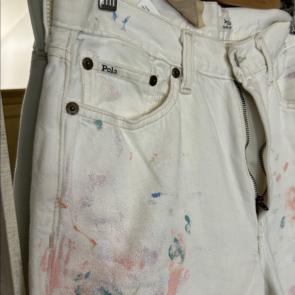 Polo Ralph Lauren The Avery Boyfriend Paint Splatter Jeans - 28 - Picture 4 of 13